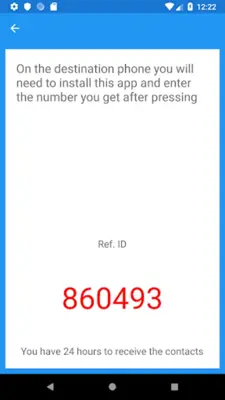 Immediate Contact Transfer android App screenshot 1